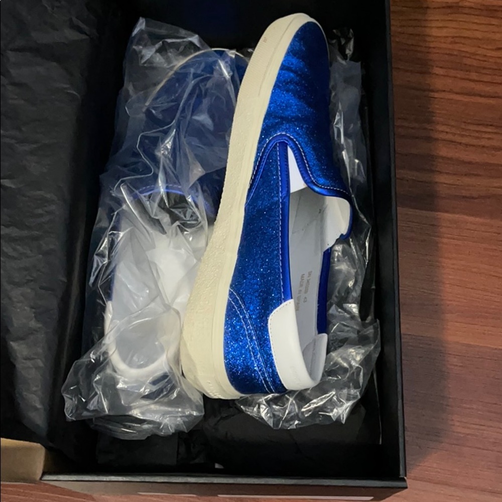 Men’s Saint Laurent Slip On Sparkly Sneakers. - Picture 6 of 9